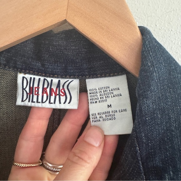 Vintage Bill Blass Denim Blazer Jacket Y2K M - Picture 5 of 13